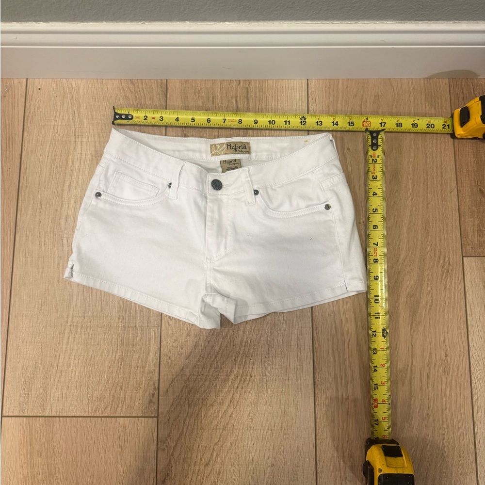 💙♥️🔥Hybrid & Co White Denim Shorts Size 5 | Classic Summer Jean Shorts - Picture 5 of 5